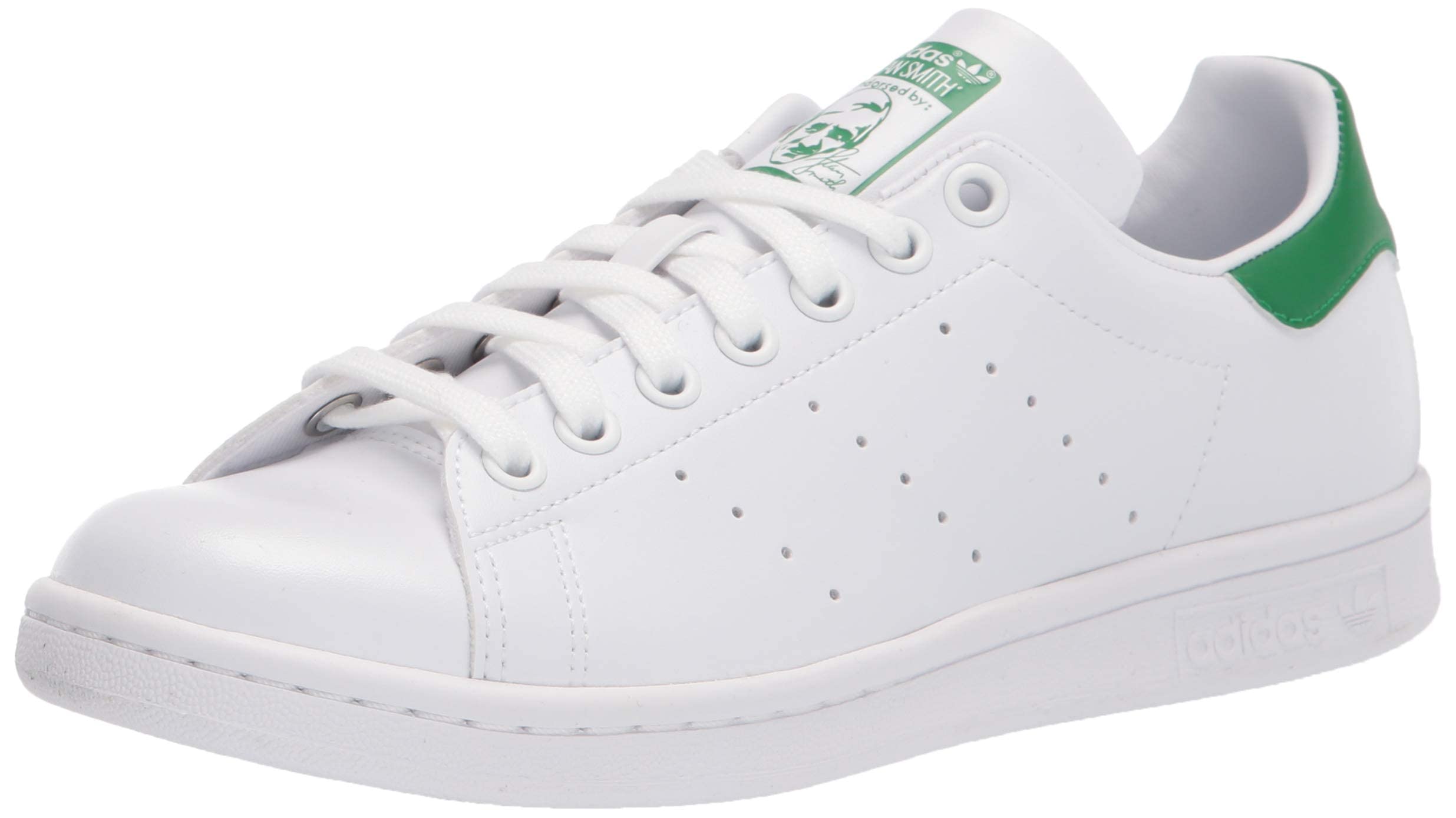 adidas Originals Men's Stan Smith (End Plastic Waste) Sneaker, White/White/Green, 10.5